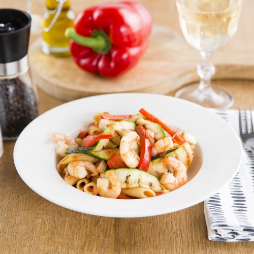 Recept Glutenvrije Penne met garnalen Grand'Italia